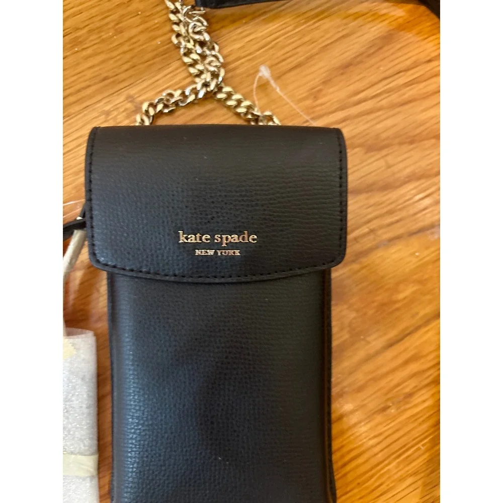 NWT Kate Spade Silvia North South Flip Crossbody‎ Black